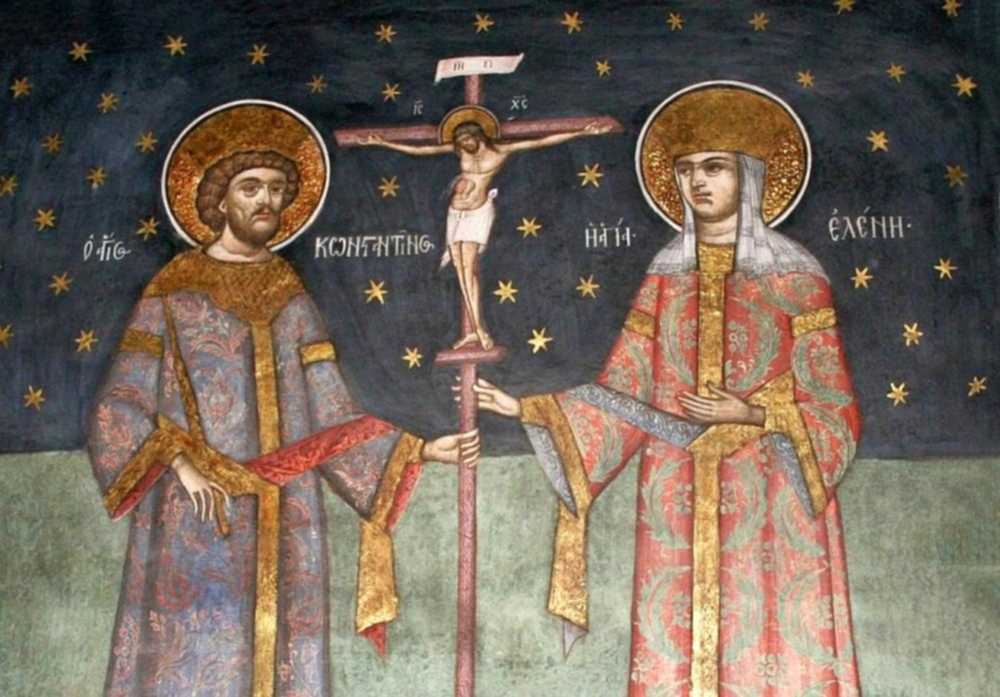 Arashigaoka Hairdresser reins Sfinţii Împăraţi Constantin şi Elena împreună cu Hristos răstignit la  Hurezi | Arhiepiscopia Râmnicului