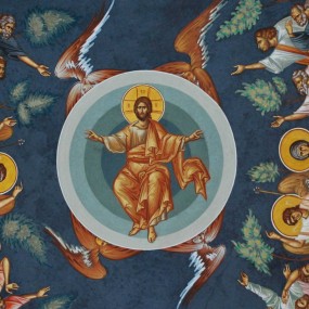Înălțarea Domnului - frescă, Paraclisul Mănăstirii Arnota