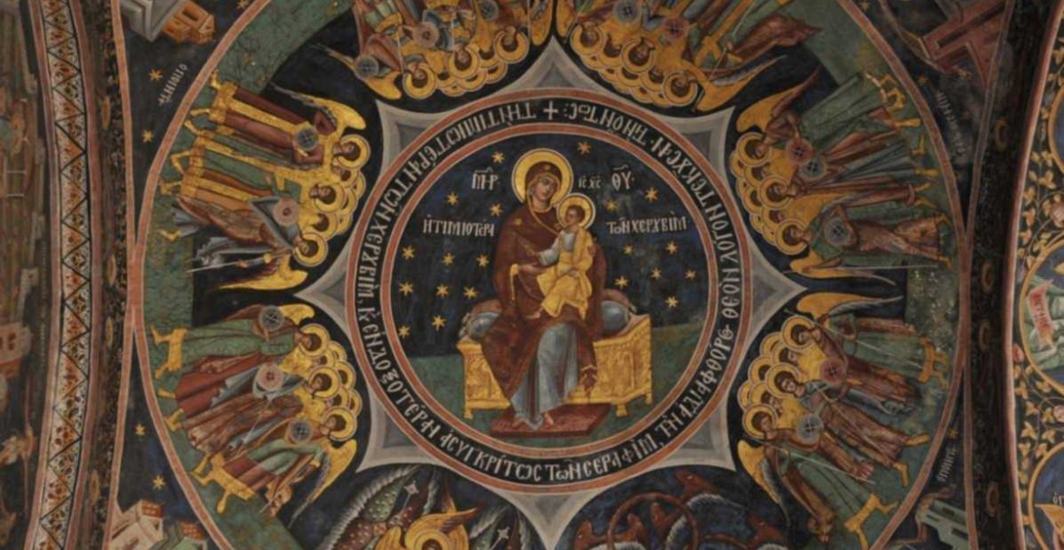 Frescă, pridvorul Mănăstirii Hurezi