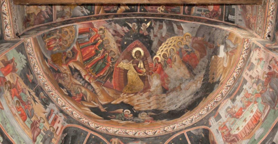 Pogorârea la Iad - frescă, Mănăstirea Hurezi