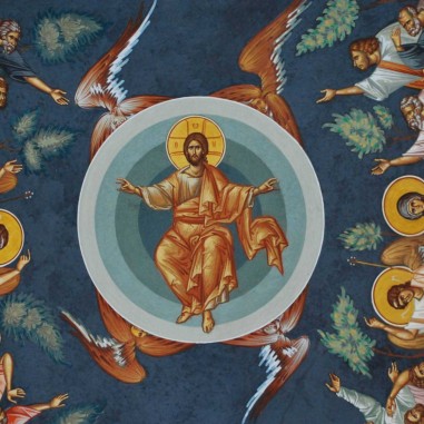 Înălțarea Domnului - frescă, Paraclisul Mănăstirii Arnota