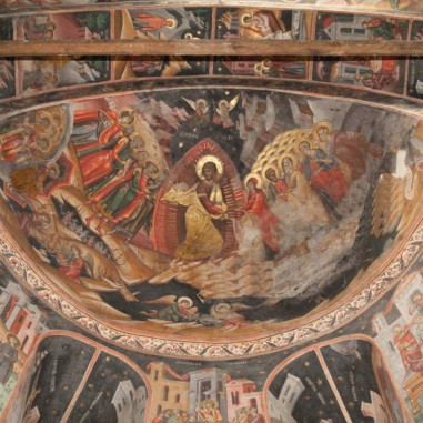 Pogorârea la Iad - frescă, Mănăstirea Hurezi