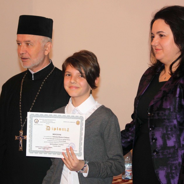 Premierea elevilor vâlceni, la Centrul Eparhial