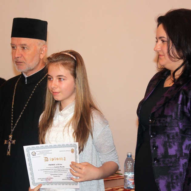 Premierea elevilor vâlceni, la Centrul Eparhial