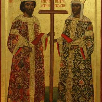 Sfinții Mari Împărați și întocmai cu Apostolii, Constantin și mama sa Elena