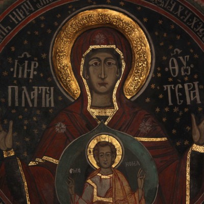 Maica Domnului - frescă, Paraclisul Arhiepiscopal Buna Vestire Maica Domnului - frescă, Paraclisul Arhiepiscopal Buna Vestire