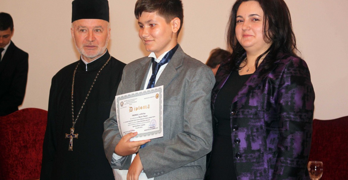 Premierea elevilor vâlceni, la Centrul Eparhial