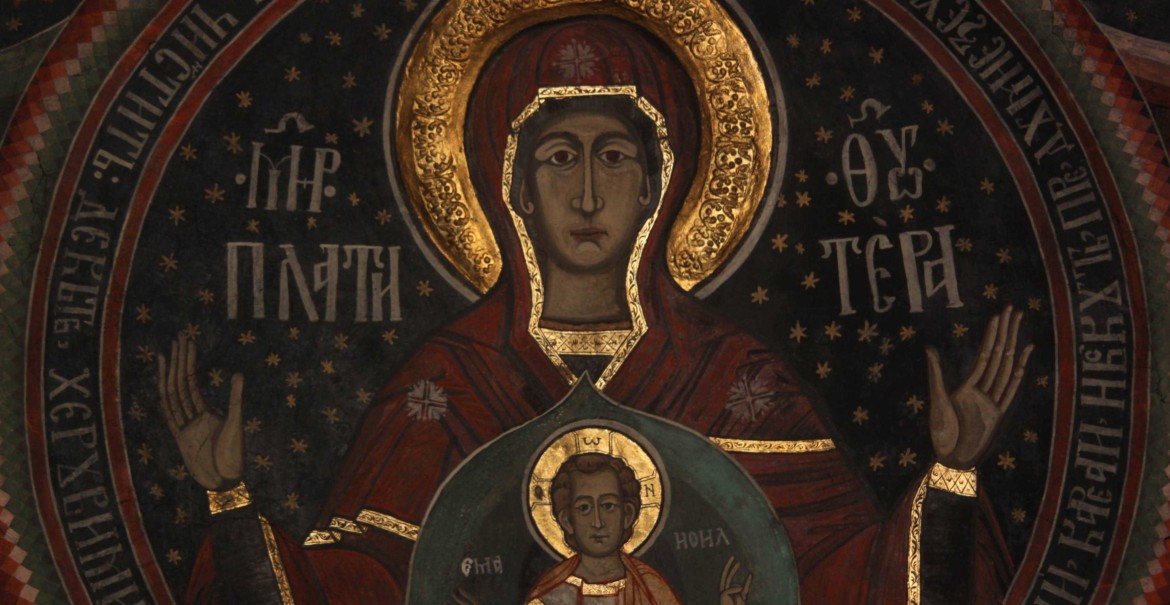 Maica Domnului - frescă, Paraclisul Arhiepiscopal Buna Vestire Maica Domnului - frescă, Paraclisul Arhiepiscopal Buna Vestire