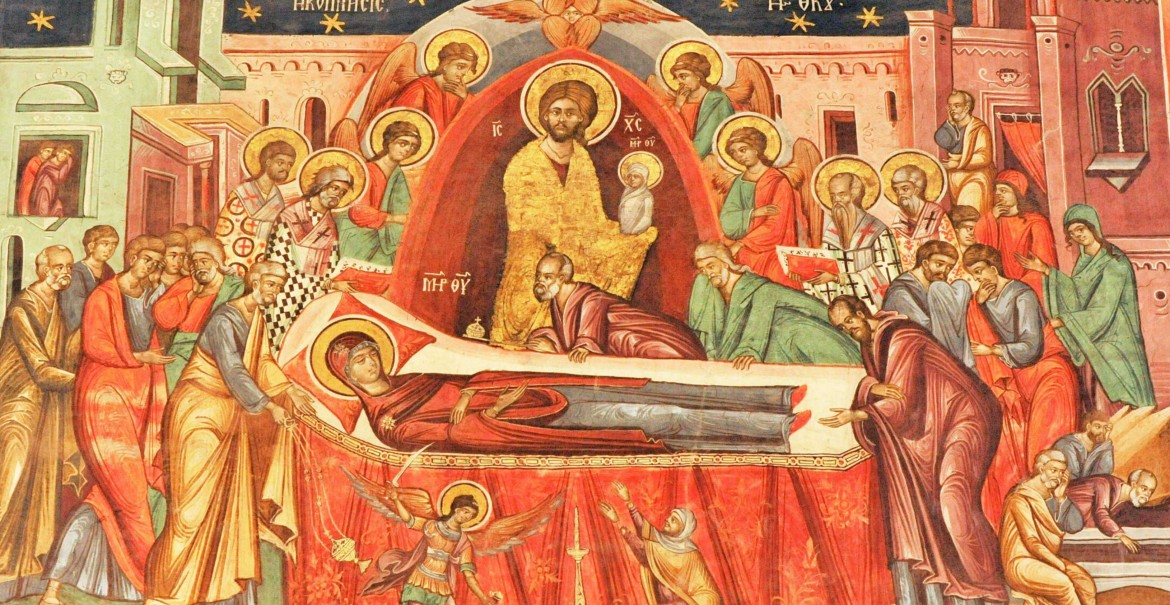 Adormirea Maicii Domnului - frescă, Mănăstirea Hurezi